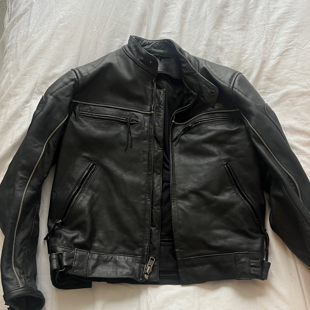 Excel genuine leather biker jacket